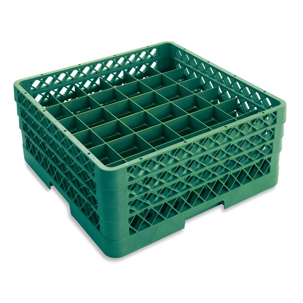 Vollrath TR7CCA Rack-Master Glass Rack w/ (36) Compartments - (3) Extenders, Green