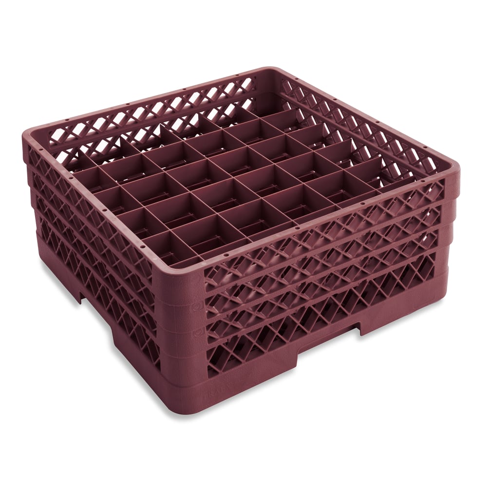 Vollrath TR7CCA Rack-Master Glass Rack w/ (36) Compartments - (3) Extenders, Burgundy