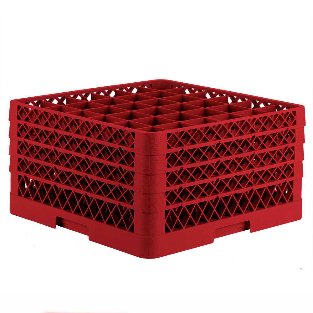 Vollrath TR7CCCC Rack-Master Glass Rack w/ (36) Compartments - (4) Extenders, Red
