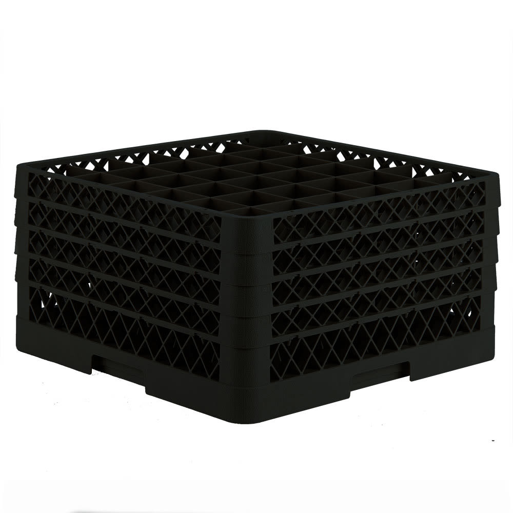 Vollrath TR7CCCC Rack-Master Glass Rack w/ (36) Compartments - (4) Extenders, Black