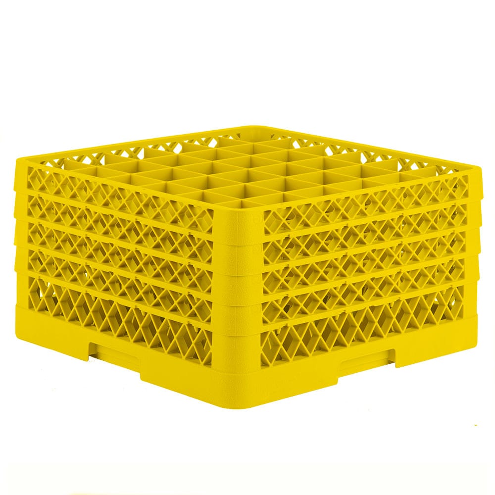 Vollrath TR7CCCC Rack-Master Glass Rack w/ (36) Compartments - (4) Extenders, Yellow