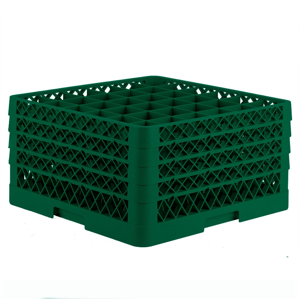 Vollrath TR7CCCC Rack-Master Glass Rack w/ (36) Compartments - (4) Extenders, Green