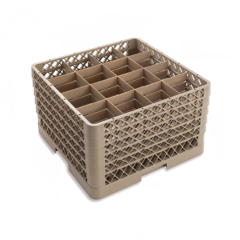 Vollrath TR7CCCCCC Traex® Full Size Glass Rack w/ (36) Compartments - (6) Extenders, Beige