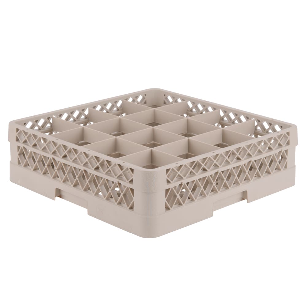 Vollrath TR8D Traex® Glass Rack w/ (16) Compartments - (1) Extender, Beige