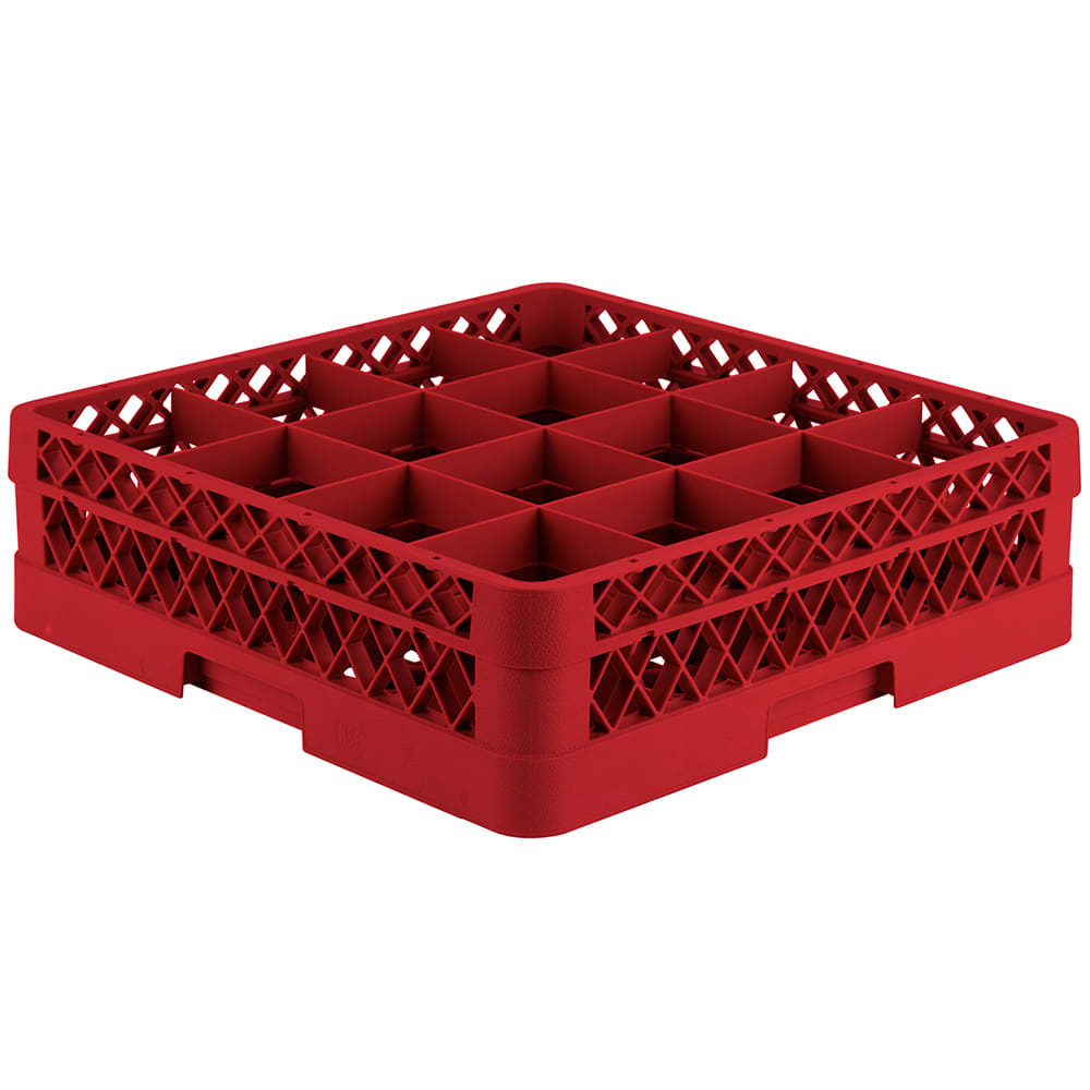 Vollrath TR8D Rack-Master Glass Rack w/ (16) Compartments - (1) Extender, Red