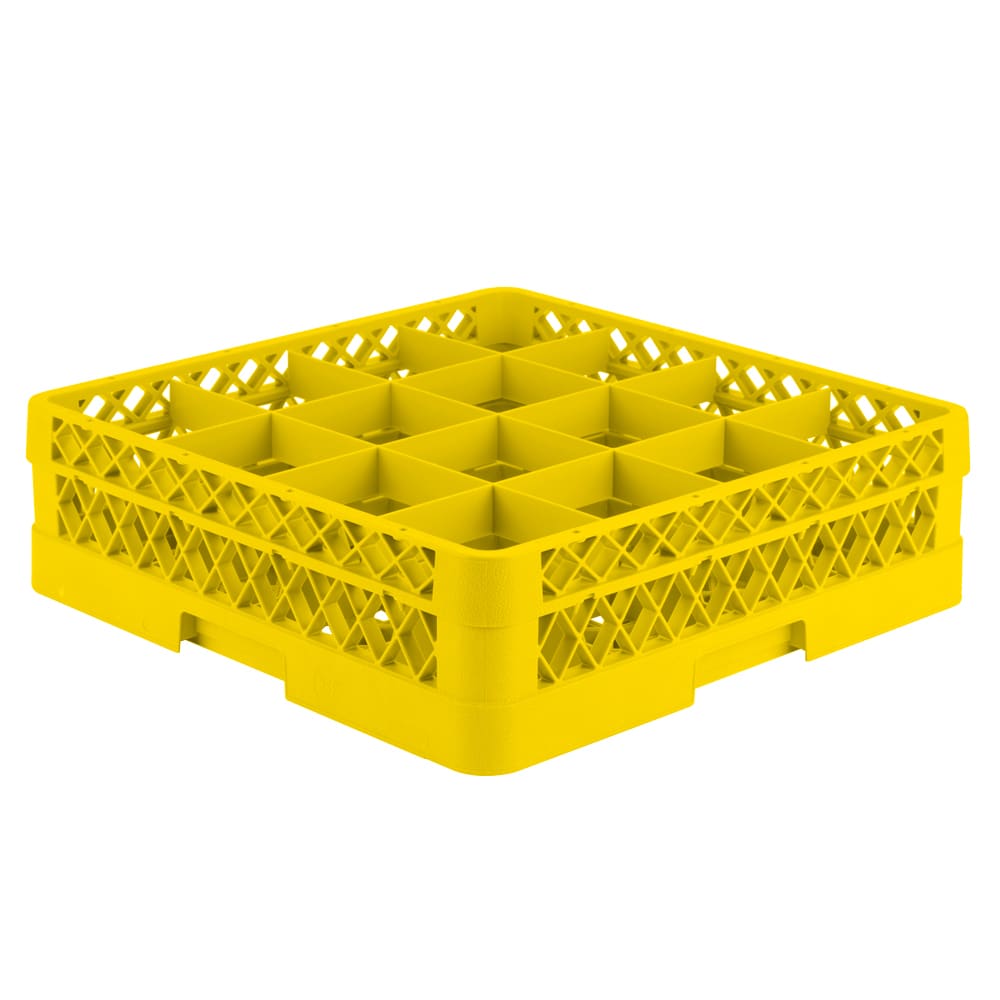 Vollrath TR8D Rack-Master Glass Rack w/ (16) Compartments - (1) Extender, Yellow
