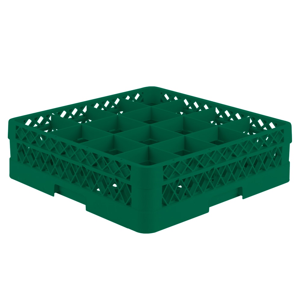 Vollrath TR8D Rack-Master Glass Rack w/ (16) Compartments - (1) Extender, Green