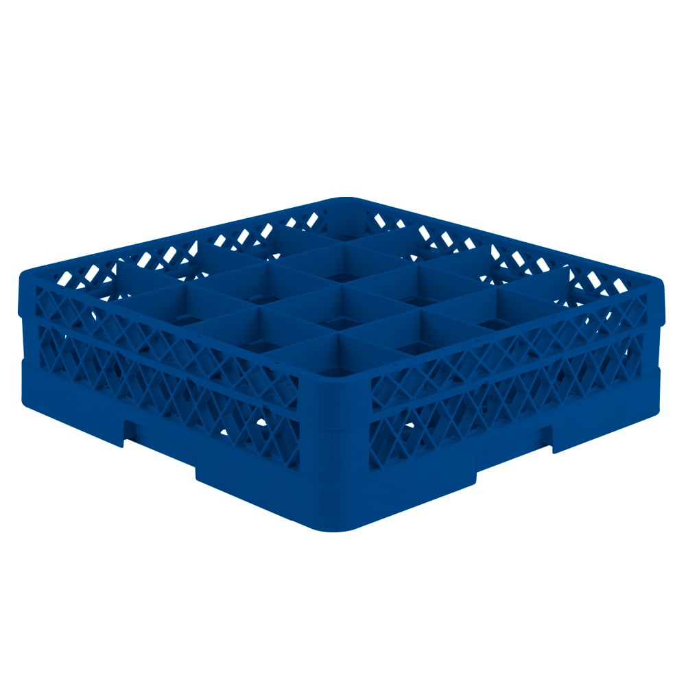 Vollrath TR8D Rack-Master Glass Rack w/ (16) Compartments - (1) Extender, Royal Blue