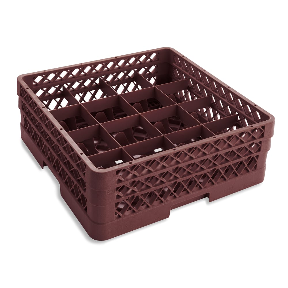 Vollrath TR8DA Rack-Master Glass Rack w/ (16) Compartments - (2) Extenders, Burgundy