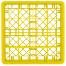 Vollrath TR8DD Rack-Master Glass Rack w/ (16) Compartments - (2) Extenders, Yellow thumbnail 2