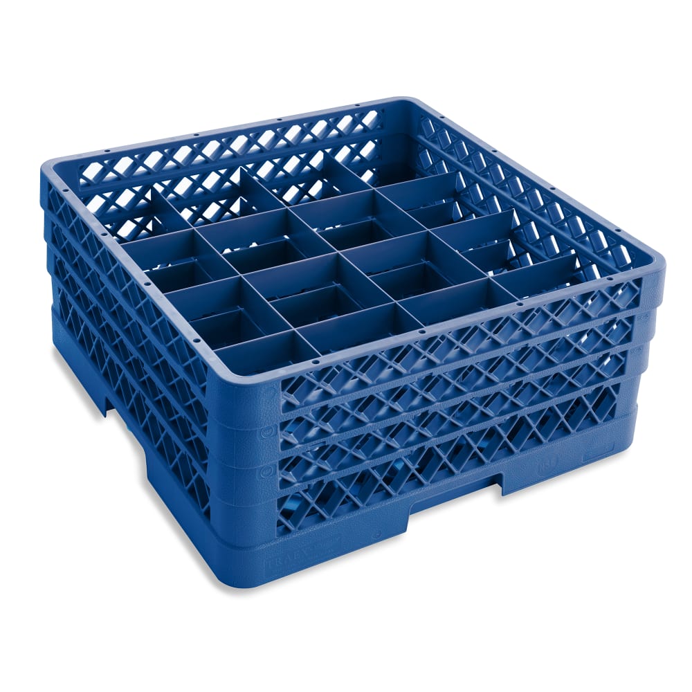 Vollrath TR8DDA Rack-Master Glass Rack w/ (16) Compartments - (3) Extenders, Royal Blue