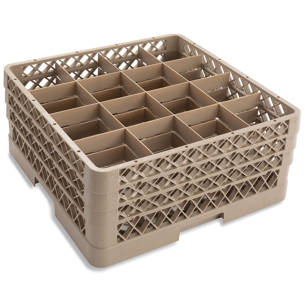 Vollrath TR-8DDD Traex® Glass Rack w/ (16) Compartments - (3) Extenders, Beige