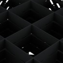 Vollrath TR8DDD Rack-Master Glass Rack w/ (16) Compartments - (3) Extenders, Black thumbnail 4