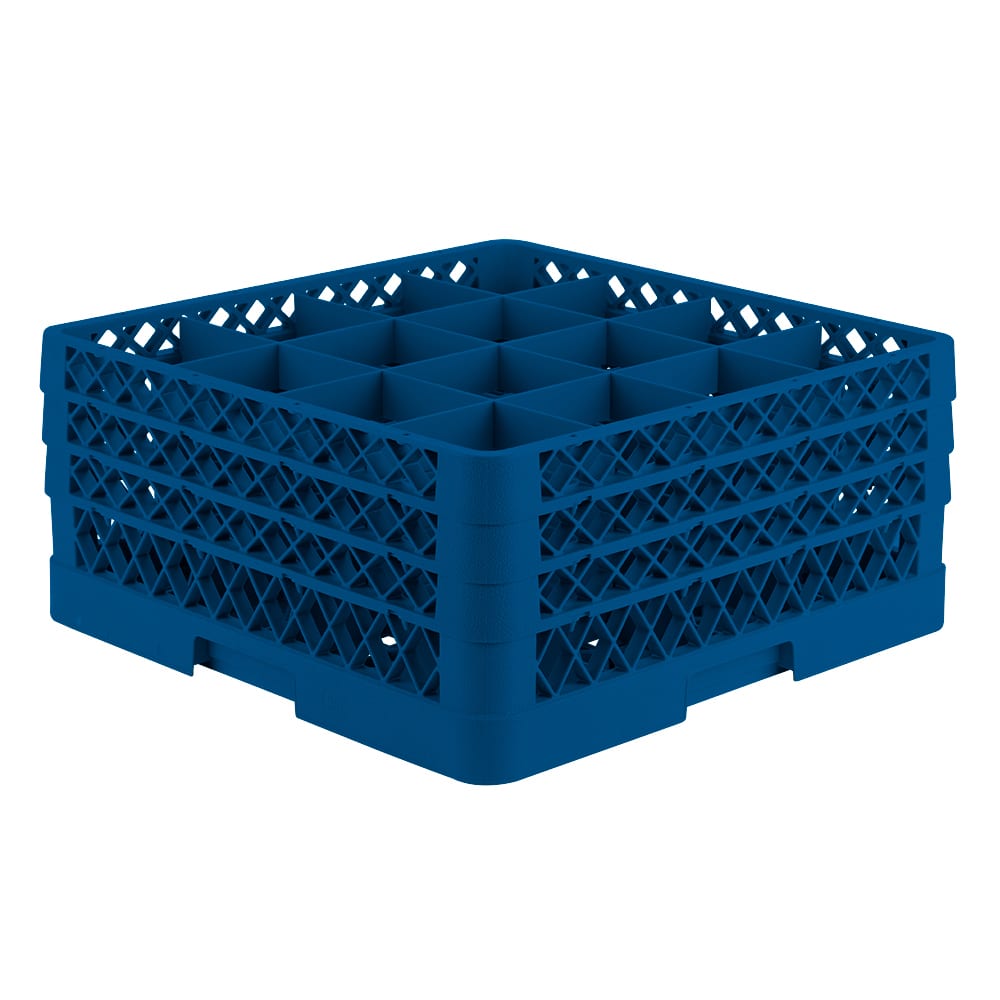 Vollrath TR8DDD Rack-Master Glass Rack w/ (16) Compartments - (3) Extenders, Royal Blue