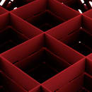 Vollrath TR8DDDD Rack-Master Glass Rack w/ (16) Compartments - (4) Extenders, Red thumbnail 4
