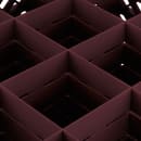 Vollrath TR8DDDD Rack-Master Glass Rack w/ (16) Compartments - (4) Extenders, Burgundy thumbnail 4