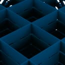 Vollrath TR8DDDD Rack-Master Glass Rack w/ (16) Compartments - (4) Extenders, Royal Blue thumbnail 4