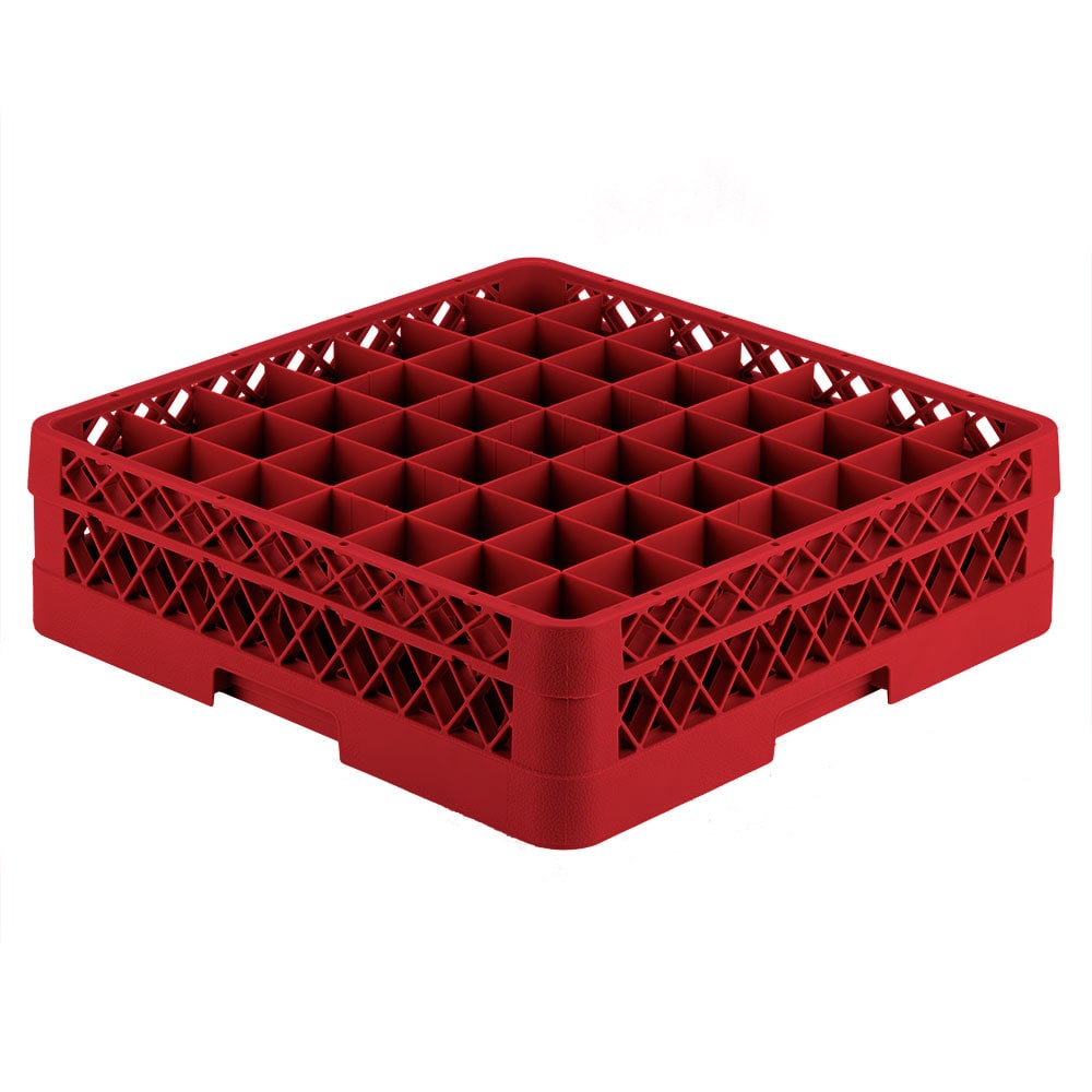 Vollrath TR9E Rack-Master Glass Rack w/ (49) Compartments - (1) Extender, Red