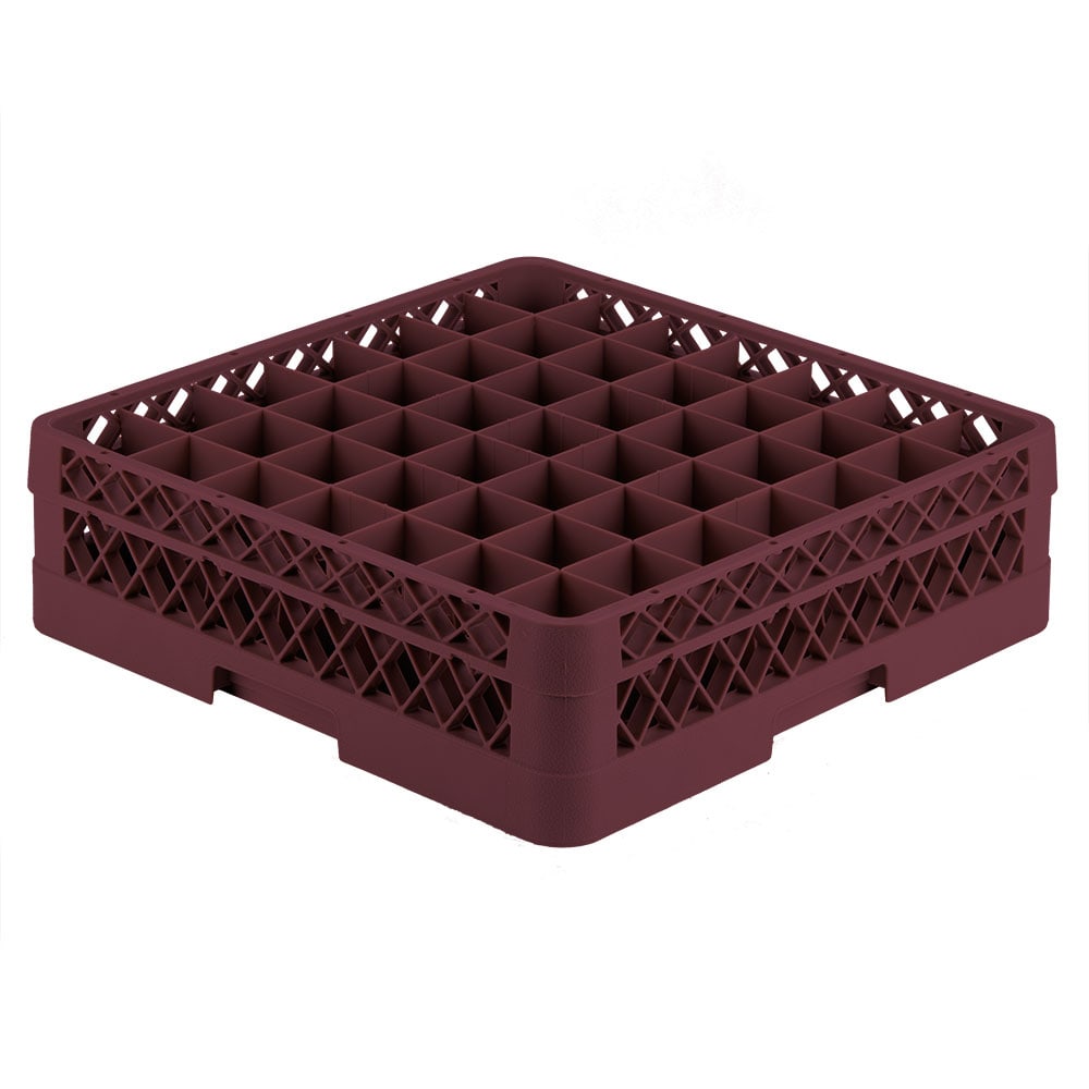 Vollrath TR9E Rack-Master Glass Rack w/ (49) Compartments - (1) Extender, Burgundy