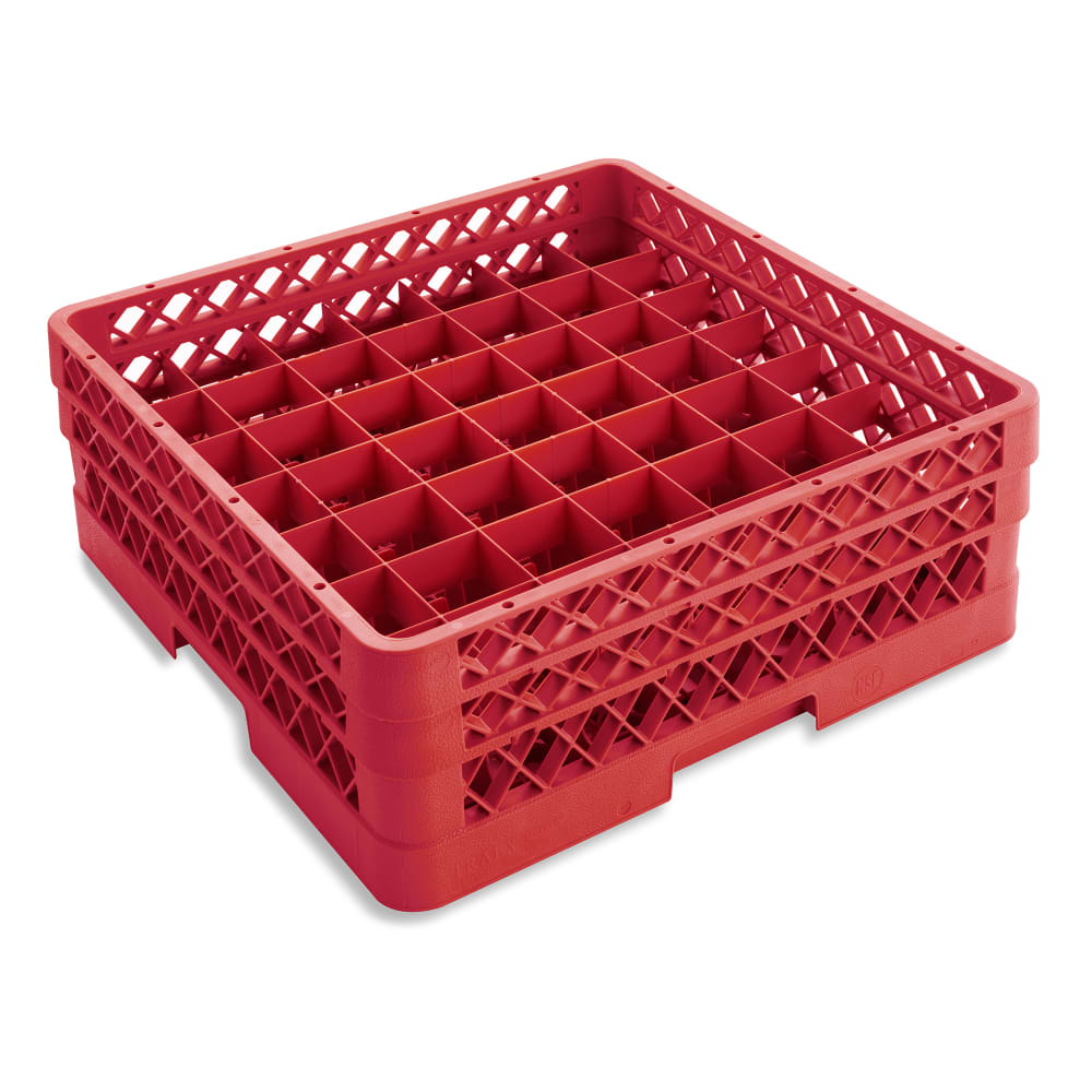 Vollrath TR-9EA-02 Rack-Master Glass Rack w/ (49) Compartments - (2) Extenders, Red
