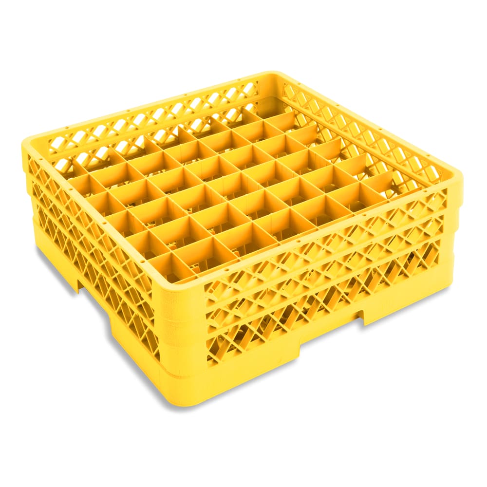 Vollrath TR9EA Rack-Master Glass Rack w/ (49) Compartments - (2) Extenders, Yellow