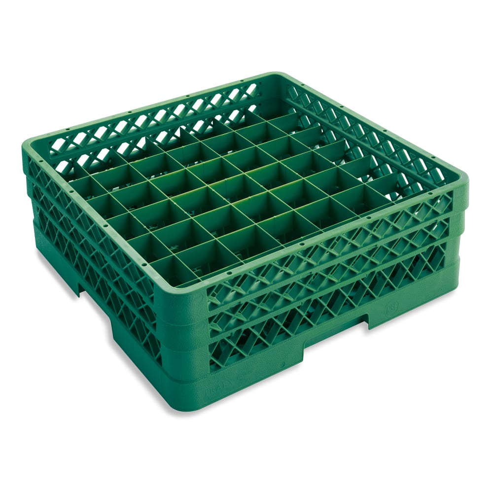 Vollrath TR9EA Rack-Master Glass Rack w/ (49) Compartments - (2) Extenders, Green