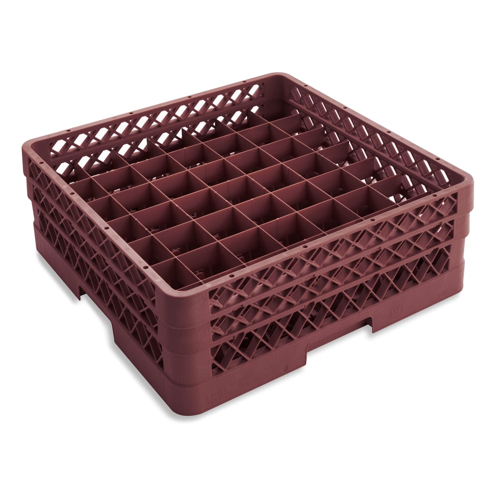 Vollrath TR9EA Rack-Master Glass Rack w/ (49) Compartments - (2) Extenders, Burgundy