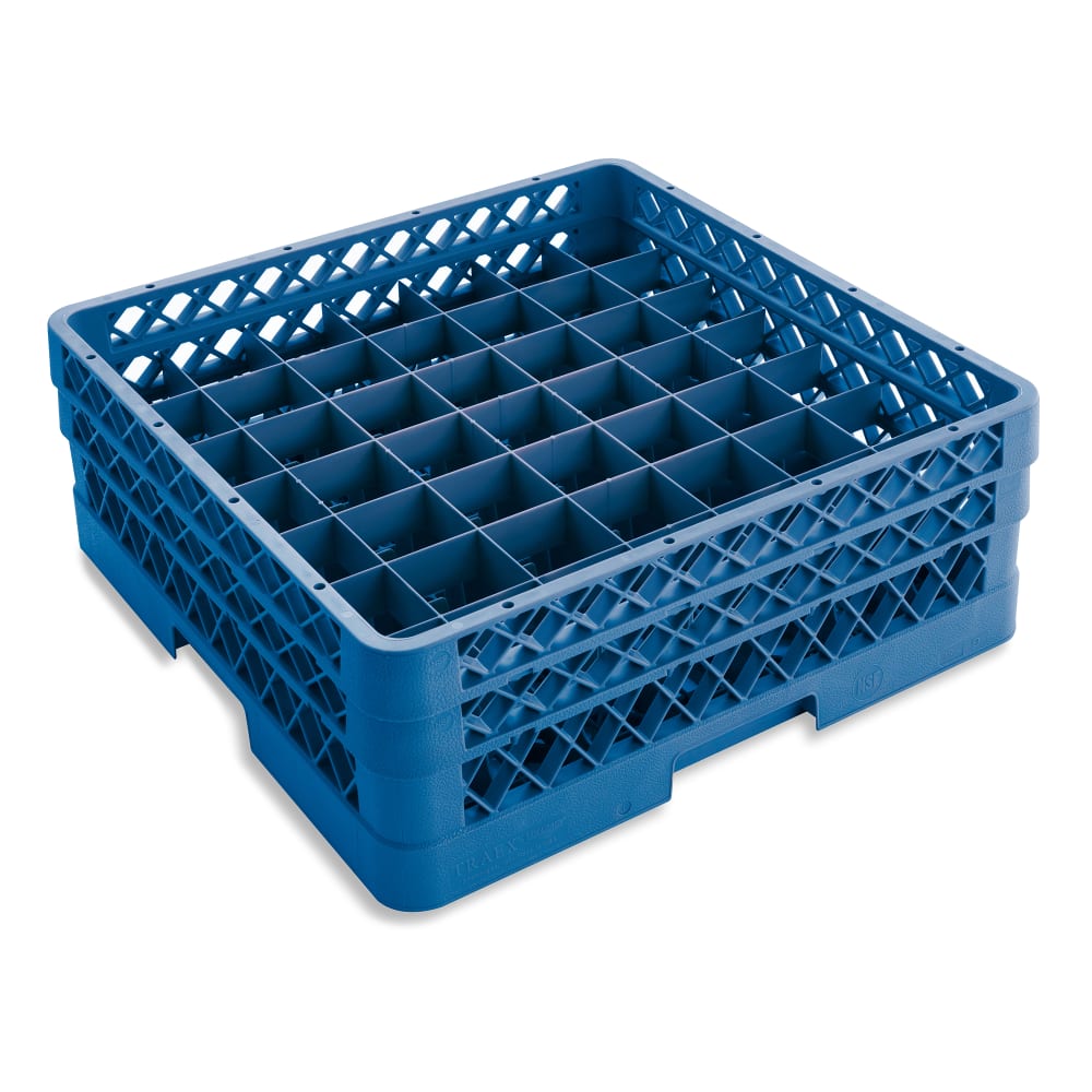 Vollrath TR9EA Rack-Master Glass Rack w/ (49) Compartments - (2) Extenders, Royal Blue