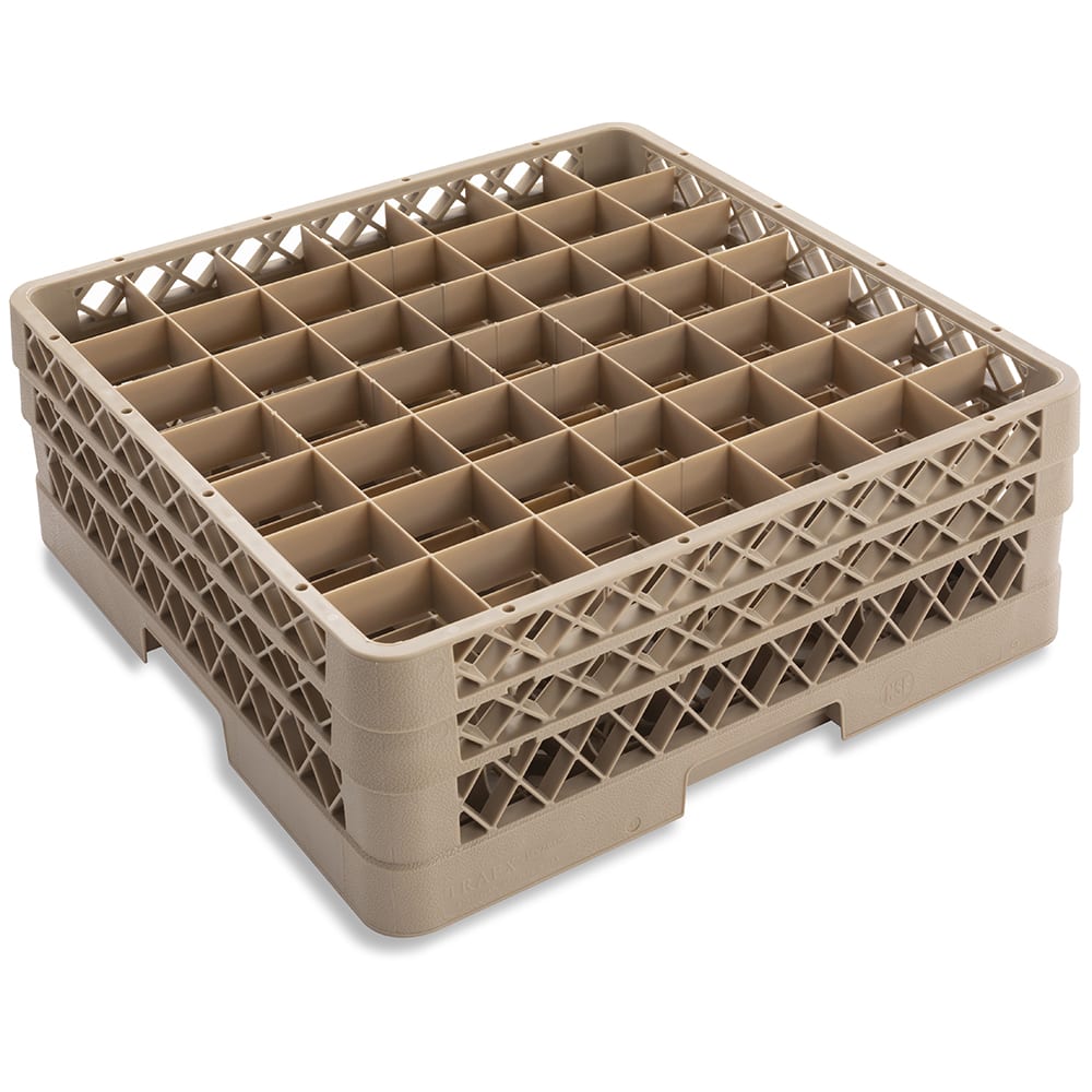 Vollrath TR9EE Traex® Glass Rack w/ (49) Compartments - (2) Extenders, Beige
