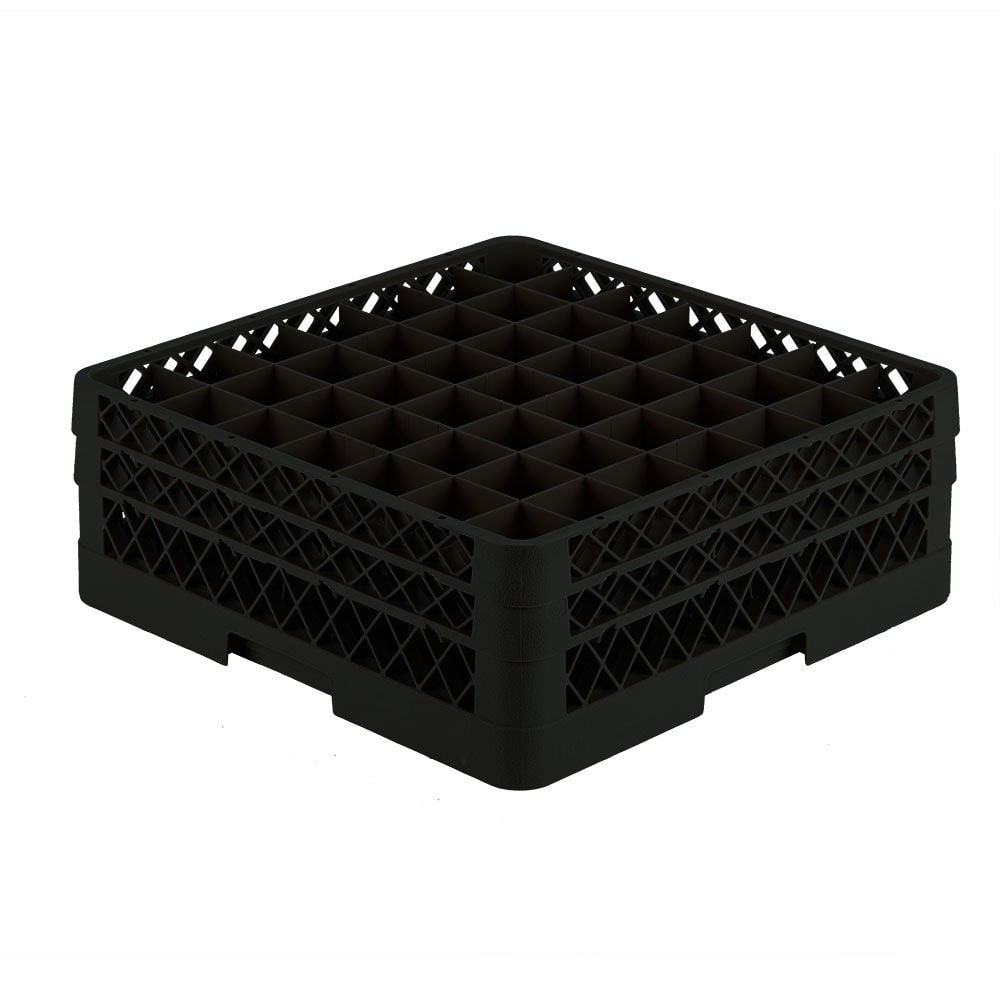 Vollrath TR9EE Rack-Master Glass Rack w/ (49) Compartments - (2) Extenders, Black