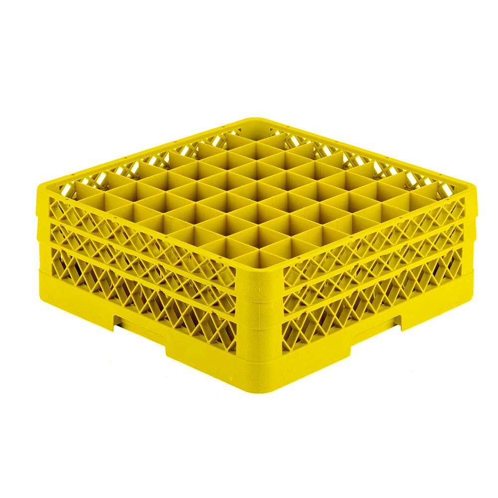 Vollrath TR9EE Rack-Master Glass Rack w/ (49) Compartments - (2) Extenders, Yellow