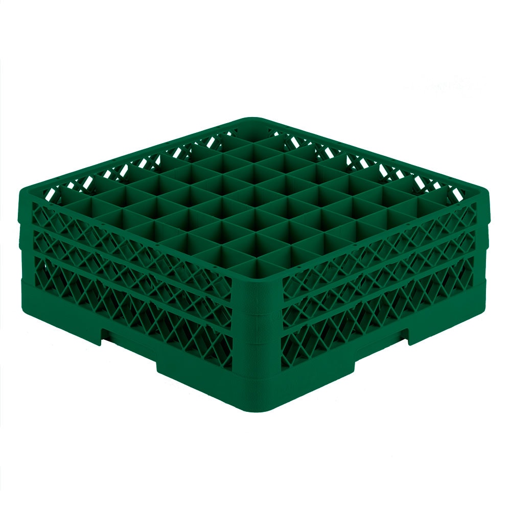 Vollrath TR9EE Rack-Master Glass Rack w/ (49) Compartments - (2) Extenders, Green