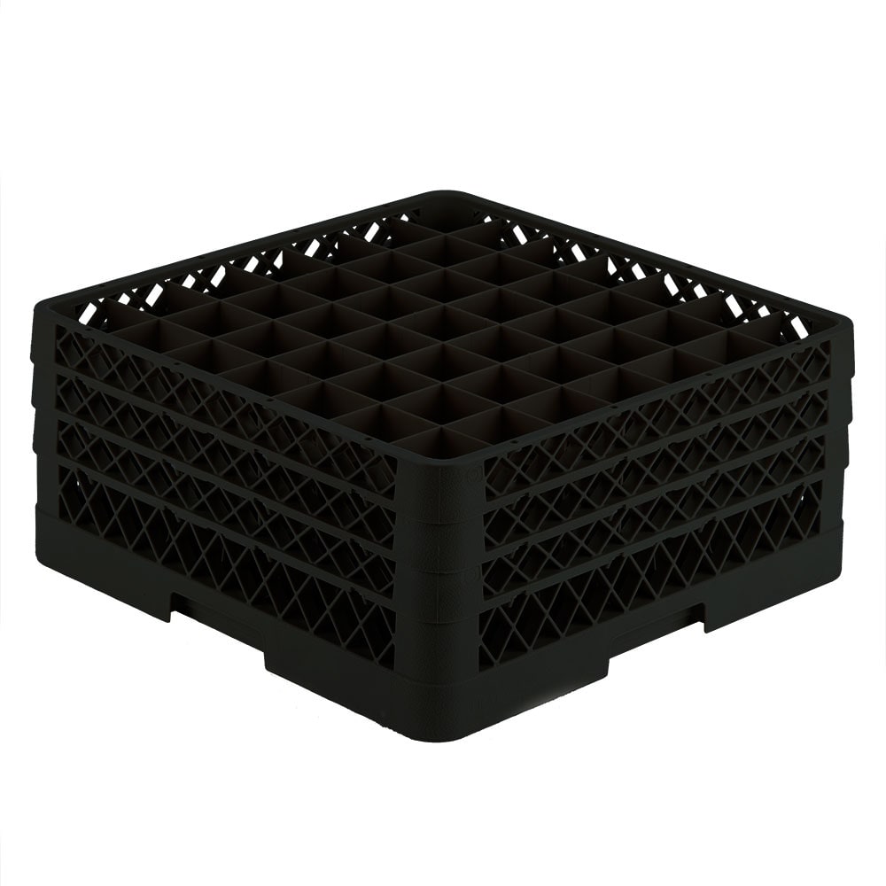 Vollrath TR9EEE Rack-Master Glass Rack w/ (49) Compartments - (3) Extenders, Black