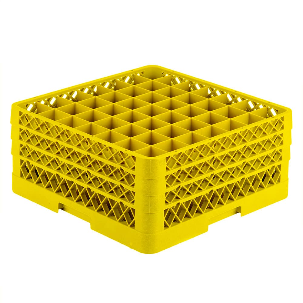 Vollrath TR9EEE Rack-Master Glass Rack w/ (49) Compartments - (3) Extenders, Yellow