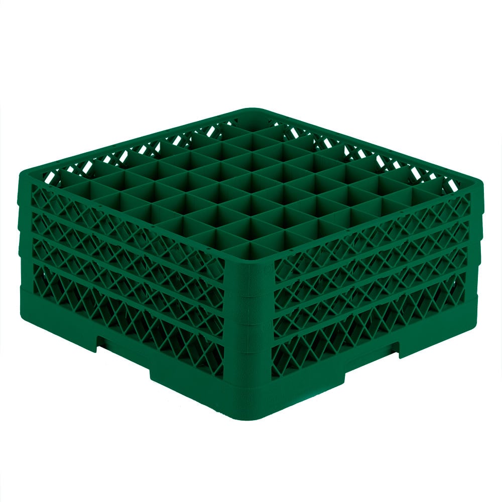 Vollrath TR9EEE Rack-Master Glass Rack w/ (49) Compartments - (3) Extenders, Green
