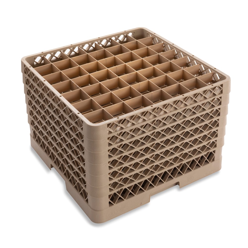 Vollrath TR9EEEEEE Traex® Full Size Glass Rack w/ (49) Compartments - (6) Extenders, Beige