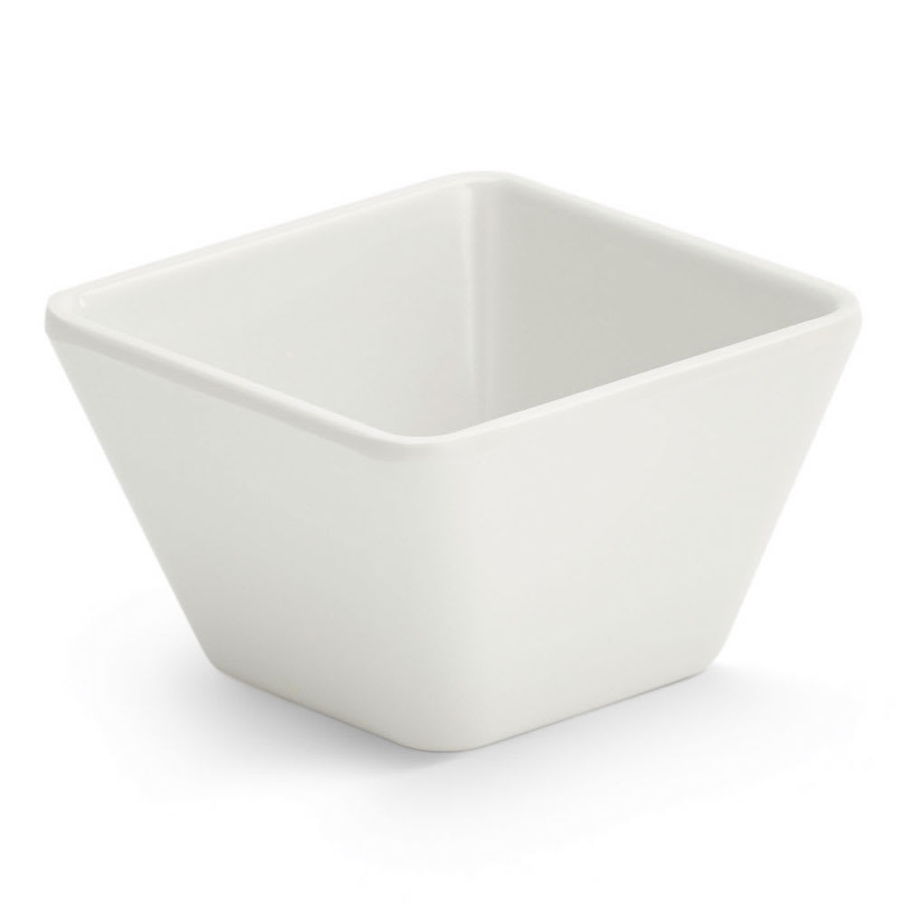 Vollrath V22200 4 oz Square Melamine Bowl, White