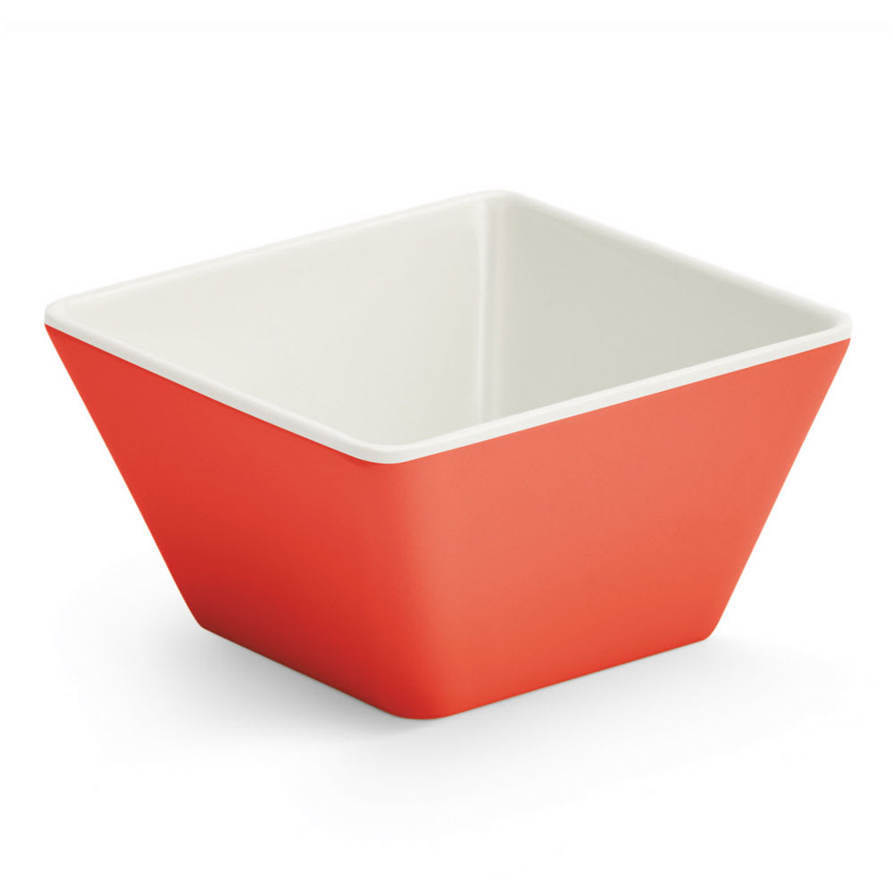 Vollrath V2220040 4 oz Square Melamine Bowl, Red