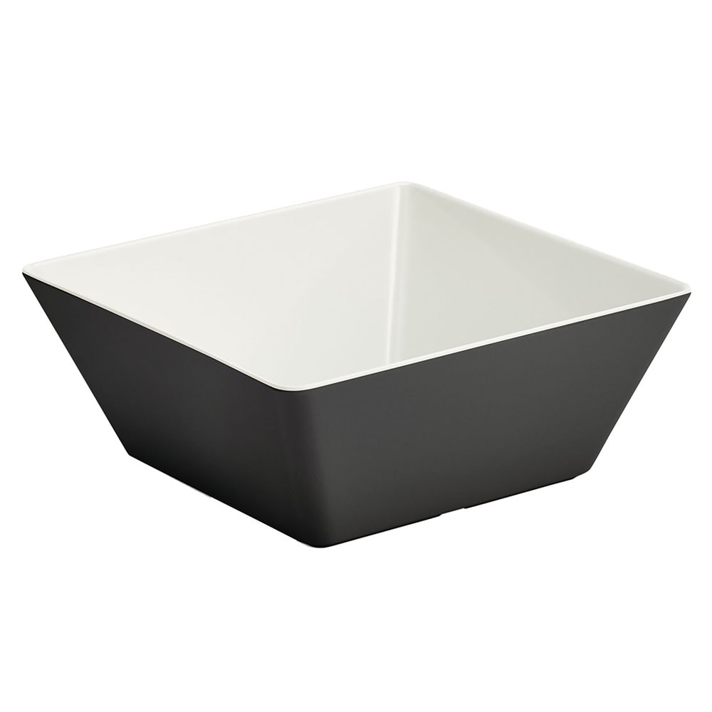 Vollrath V2220320 3 qt Square Melamine Serving Bowl, Black