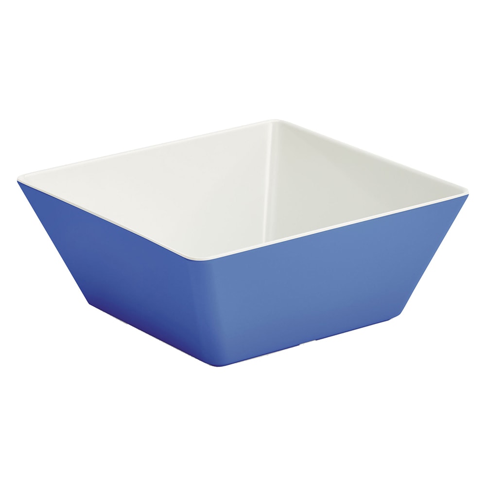 Vollrath V2220330 3 qt Square Melamine Serving Bowl, Blue