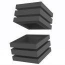 Vollrath V904600 Stackable Riser Cube w/ Lid - 9" x 6 1/2", Wood, Black thumbnail 2