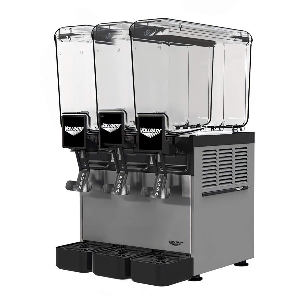 Vollrath VBBC3-37-A Pre Mix Refrigerated Dispenser w/ (3) 2 1/10 gal Bowls - Agitator Circulation, 115v