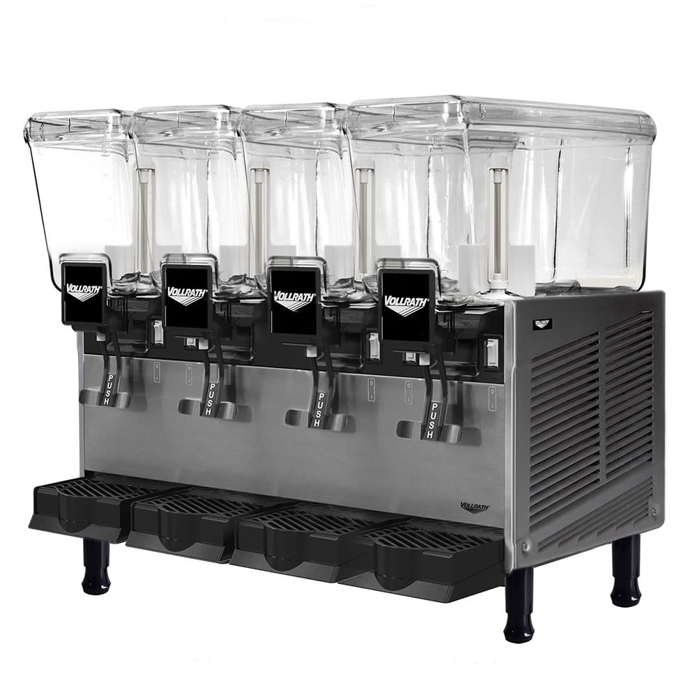 Vollrath VBBD4-37-S Pre Mix Refrigerated Dispenser w/ (4) 3 1/5 gal Bowls - Stirring Paddle Circulation, 115v