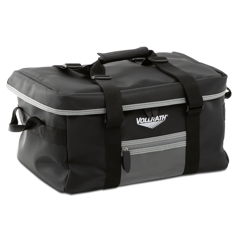 Vollrath VDBM300 Catering Bag w/ Vinyl Liner - 17" x 13" x 9", Black