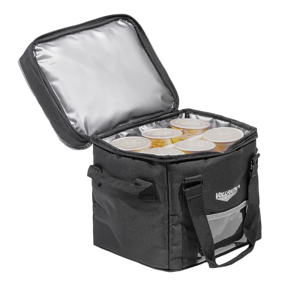 Vollrath VDBS106 Insulated Catering Bag w/ Carrying Straps - 11"W x 10"D x 12"H, Black