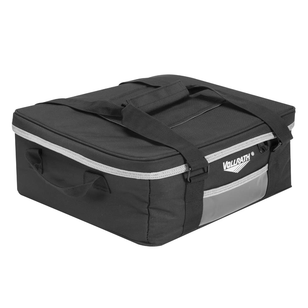 Vollrath VSDB100 Insulated Snack Delivery Bag w/ Carrying Straps - 15"W x 15"D x 6"H, Black