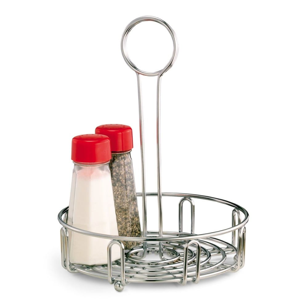 Vollrath WR-1023 Round Condiment Caddy - Chrome Plated Wire