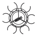 Vollrath WR-1026-06 Circular Wire Stemware Flight Caddy - Holds 6 Glasses, Black thumbnail 3