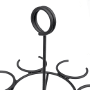 Vollrath WR-1026-06 Circular Wire Stemware Flight Caddy - Holds 6 Glasses, Black thumbnail 4