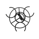 Vollrath WR-1027-06 Circular Wire Stemware Flight Caddy - Holds 3 Glasses, Black thumbnail 3